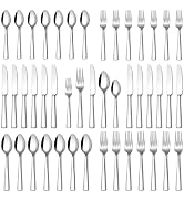 Stapava 30 Piece Silverware Set, Food-Grade Stainless Steel Flatware Sets for 6 Mirror Polished C...