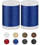 330 Yards FIVEIZERO Extra Strong Upholstery Thread,Blue Bonded Nylon Thread for Denim Leather,Cra...