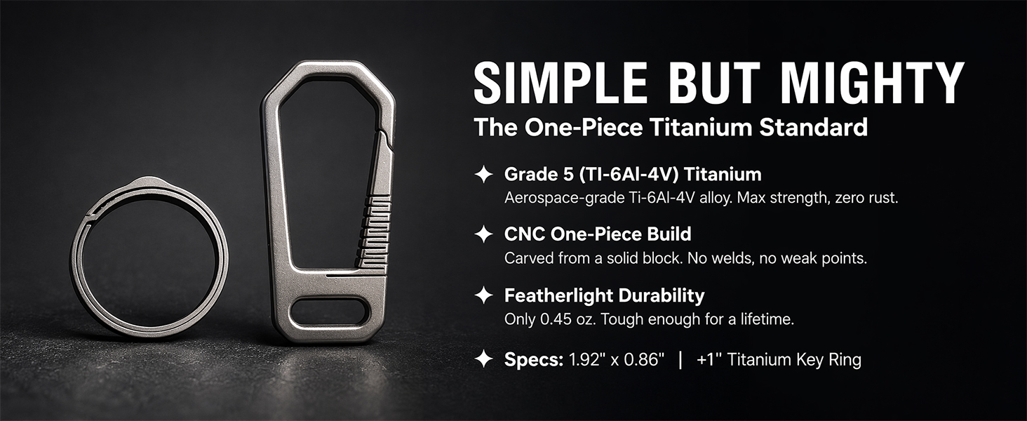 Titanium Carabiner Keychain