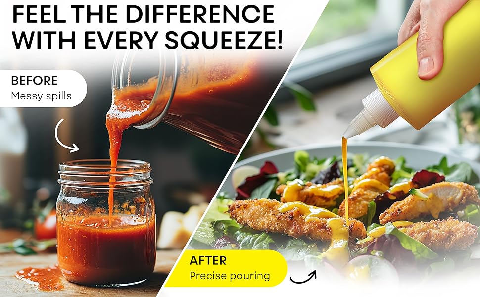 no messy spills, precise pouring
