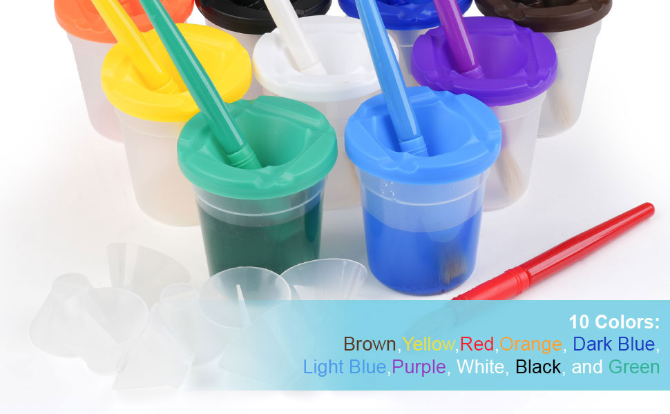 spill proof paint cups