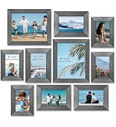 TWING 10 Pack Picture Frames Collage Wall Decor, Gallery Wall Grey Picture Frame Set for Wall or ...