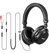 SIMOLIO Long Cord Headphones for TV and PC with Volume Control and Mic, 21.6FT/6.6M Extended Cabl...