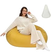 Tusrai Bean Bag Chair Cover with Liner Only Removable (No Filler) Ultra Soft Velvety Luxurious St...