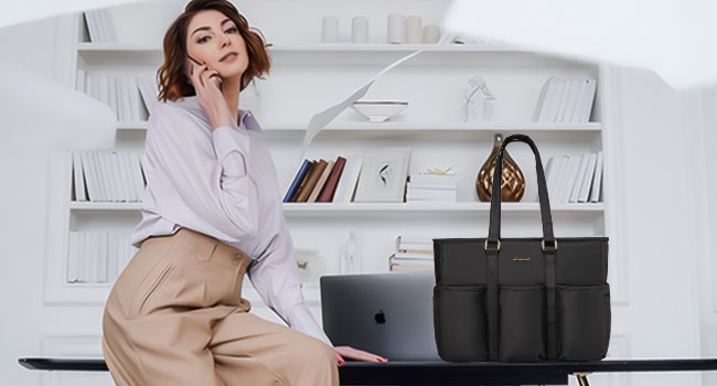 LOVEVOOK Laptop Tote Bag for Women Work, Teacher Nurse Bag, Utility Computer Bag Purse Handbag