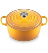 Le Creuset Enameled Cast Iron Signature Round Dutch Oven, 5.5 qt., Nectar