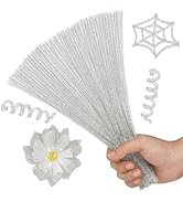 Hssugi Pipe Cleaners, 100PCS Christmas Pipe Cleaners Craft Supplies, Glitter White Pipe Cleaners ...