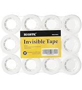 BUOFPK Invisible Tape,12 Rolls Tape Refills Bulk, Writable Tape 3/4 X 1000 Inches, Matte Transpar...