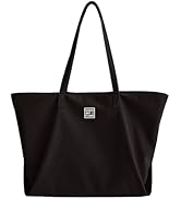 ALUWU Nylon Tote Bag for Women Waterproof Shoulder Handbag with Zipper