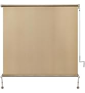 Amagenix Outdoor Roller Shades, 220GSM HDPE Exterior Cordless Patio Shades Roll Up Outdoor Blinds...