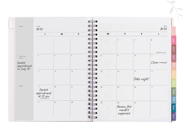 Monthly Spreads for Effective Planning