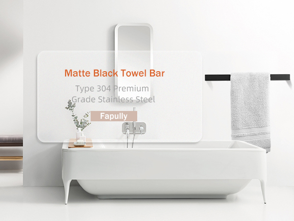 Bathroom Towel Bar Set Matte Black