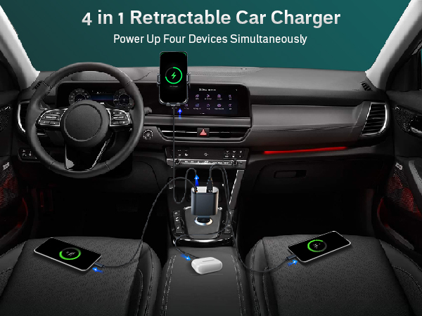 retractable car charger cargador para carro retractable phone charger