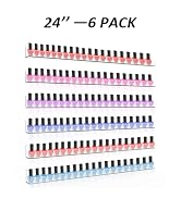 Sezanrpt Nail Polish Rack for Wall, Clear Nail Polish Organizer Wall Mounted, 24 Inches Acrylic N...