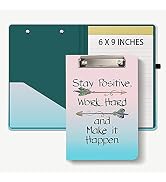 Hongri Mini Clipboard Folio with Refillable Lined Notepad and Interior Storage Pocket for Student...