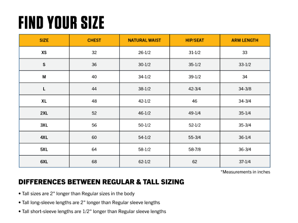 Men's Size Chart