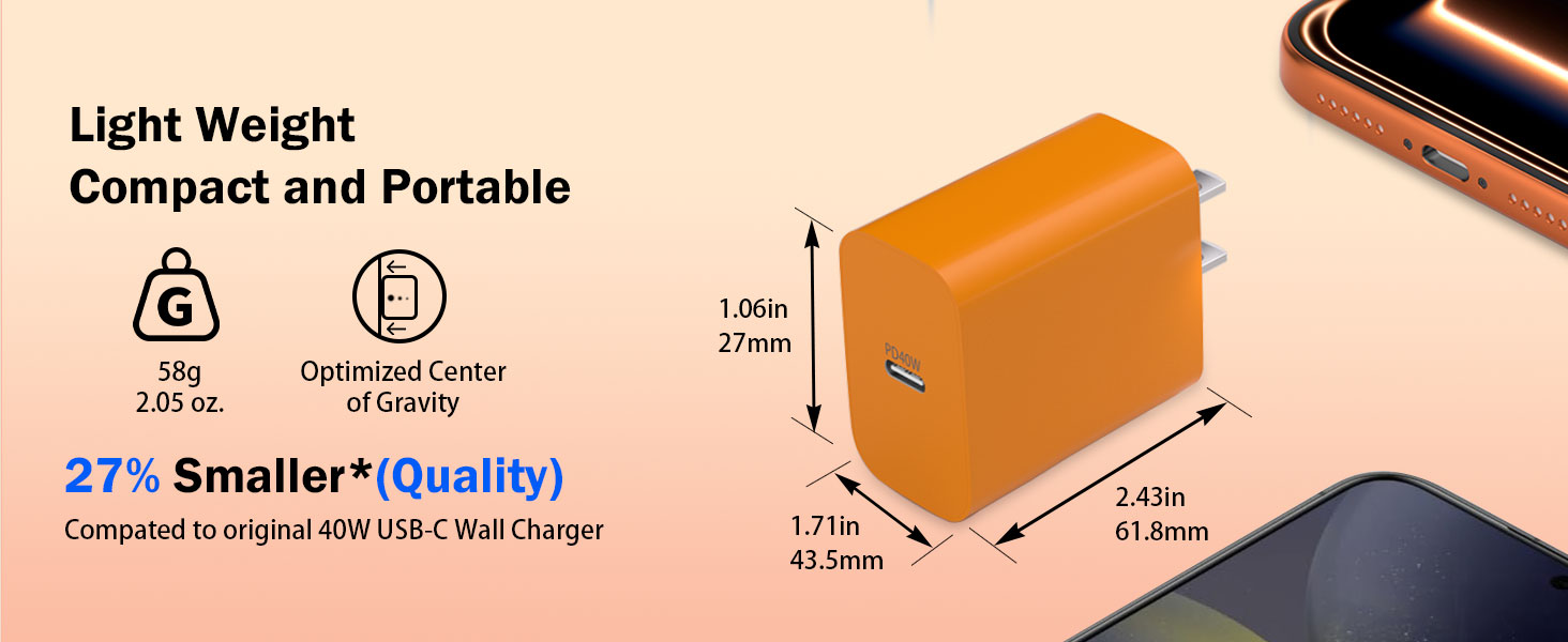 USB-C Charger iPhone, iPad, MacBook, Galaxy, Pixel, AirPods, Nintendo Switch, Drone, Game Console