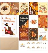 Thanksgiving Cards with Envelopes, 24PCS Thanksgiving Gifts for Family | Thanksgiving Crafts, Tha...