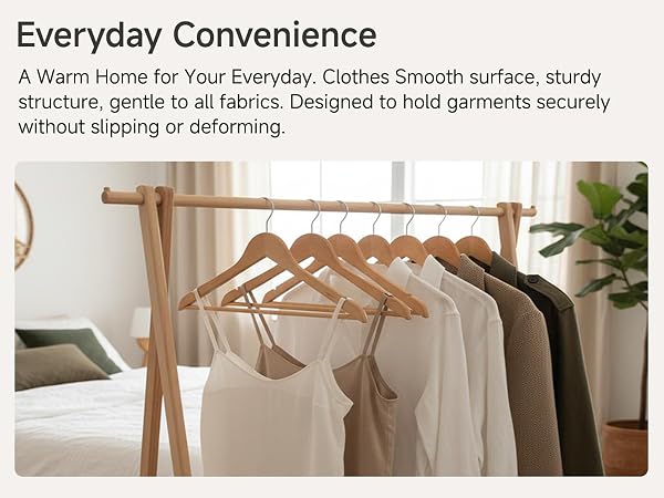 StorageWorks Wooden Hangers