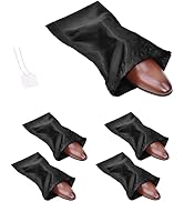 GONGKANGYUAN 4 Pack Shoe Bags for Travel Satin Fabric Shoe Bag with Drawstring for Men Women Trav...