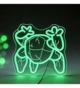 GleamNeon Green Alien Spider Neon Sign, LED Sci-Fi Wall Art, Black Acrylic, 11.8x11.6 Inch, Gamer...