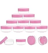 10 Gram Sample Containers with Lids, 10 Pack Sample Jars, Small Cosmetic Travel Containers for Ma...