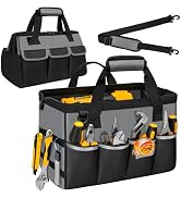 NECKORY Tool Bag, Portable Tool Box Organizer Adjustable Shoulder Strap, Carry Tool Tote Heavy Du...