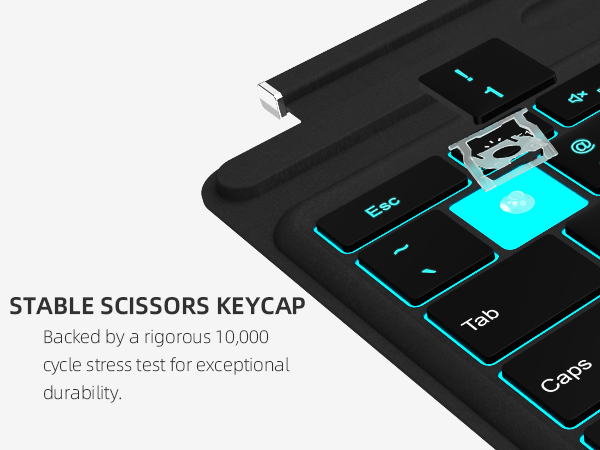 Stable scissors keycap