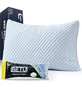 BETU Cooling Pillow Queen Size, Breathable Shredded Memory Foam Cool Pillow for Hot Sleepers, Adj...