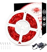 Red 50 Feet Led Lights Strip Indoor Rope Lights Easy DIY Cuttable Strip Lights for Wine Cabinet B...