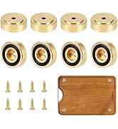 TWINKLEMON 8PCS Brass Cutting Board Feet with Nonslip Pads 1.18 x 0.39 Inch Board Feet Legs with ...