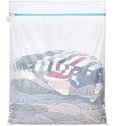 OTraki 28 x 35 inch Large Washing Bag Zippered Mesh Laundry Bag for Delicates Durable Washing Mac...