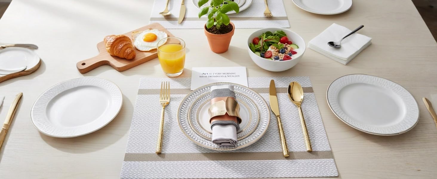 white placemats