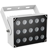 Univivi IR Illuminator 15 LEDs 90 Degree Wide Angle IR Lights for Night Vision IP67 Waterproof 85...