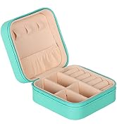 Jewelry Travel Organizer,Portable Jewelry Boxes Traveling Essentials for Women,Tiffany Blue