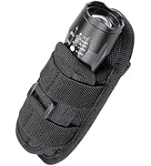 LIVANS Tactical Flashlight Pouch Holster, Rotatable Flashlight Holder Belt Clip Tactical Torch Ca...