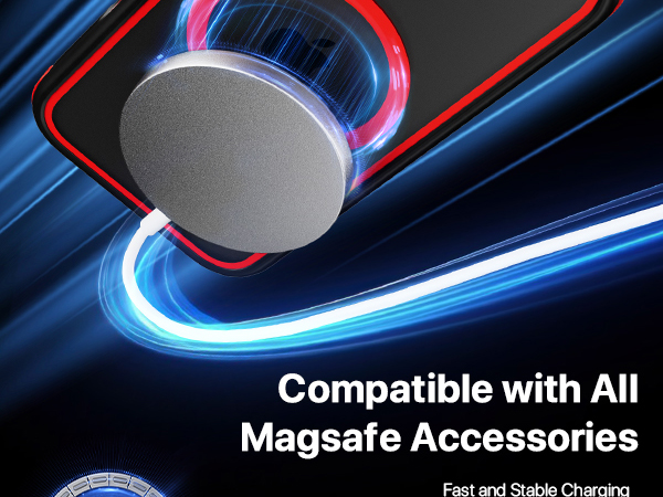 Red Magnetic Ring iPhone 17 Case for MagSafe Accessories