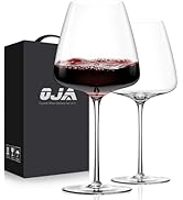 OJA Red Wine Glasses Set of 2, Large Burgundy Glasses 23 OZ, Hand Blown Crystal Glass Light, Clea...