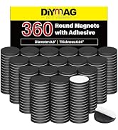 DIYMAG Magnets with Adhesive Backing, 360Pcs Diameter 0.8’’ x 0.04” Fridge Magnet Dot Classroom M...