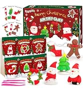 ifergoo Air Dry Clay for Kids - Christmas Modeling Clay Kit, 6 Christmas Molding Designs, Creativ...
