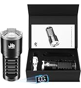 JAY-PARK Flashlight Rechargeable 10000 Lumens, LED Flashlights High Lumens with 10500mAh Battery ...