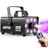 AGPTEK Fog Machine, 12 Colors, 600W Smoke Machine, Low Fluid Auto Shutoff | 4000CFM, Auto Mode&Wi...