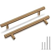 goldenwarm 25 Pack Champagne Bronze Cabinet Pulls Gold Cabinet Handles 5 inch(128mm) Champagne Dr...