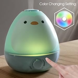 3-in-1 Cool Mist Humidifier with Diffuser + Nightlight, Humidifier