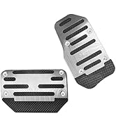 yorpyep Car Pedal Set, Brake Accelerator Anti-skid Rubber Strip Automatic Transmission Pedal Cove...