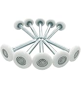 ZhenT 10Pack Quiet Garage Door Roller,Reinforced Dual Cage,White 2” 13 Ball Bearing 4” Stem,Reuse...