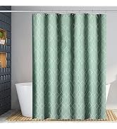 Yimobra Shower Curtain, Small Half Size Stall Shower Curtain 72 x 72 Inch, Geometric Modern & Chi...