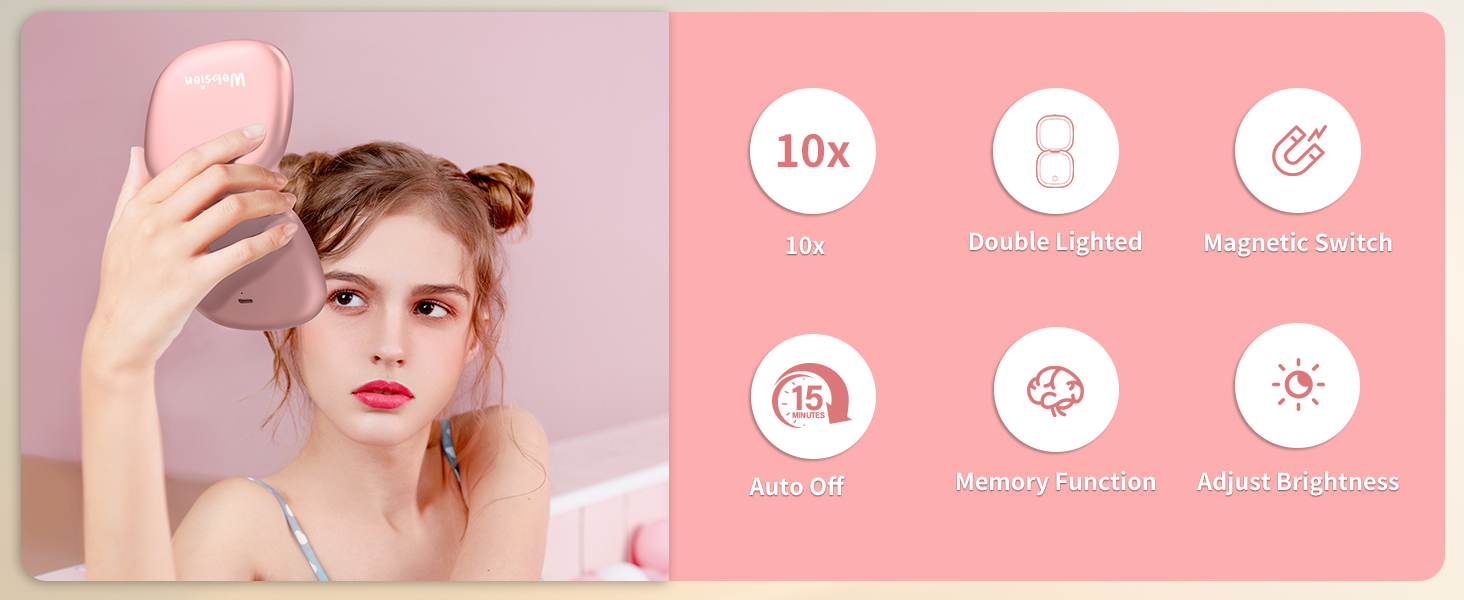 Rechargeable Compact Mirror