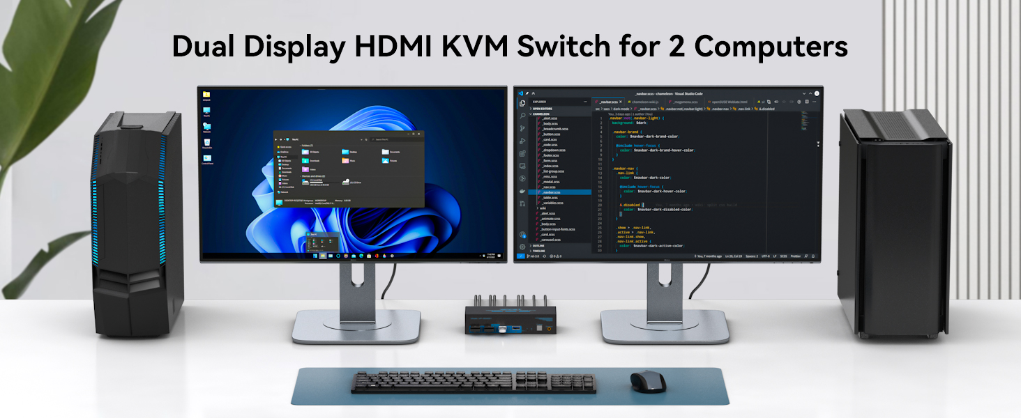 kvm switch 2 monitors 2 computers