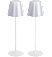 uuffoo 2 Pack Cordless Table Lamp Rechargeable Battery Operated Lights Touch Control LED Portable...